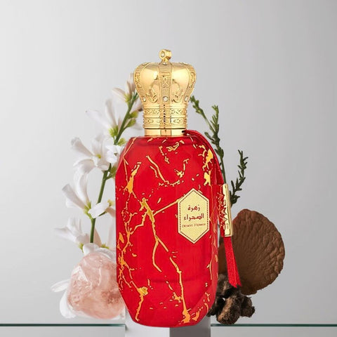 Armaf Eter Desert Flower Eau De Parfum spray 100ml with floral design bottle, showcasing elegant packaging and fragrance allure.