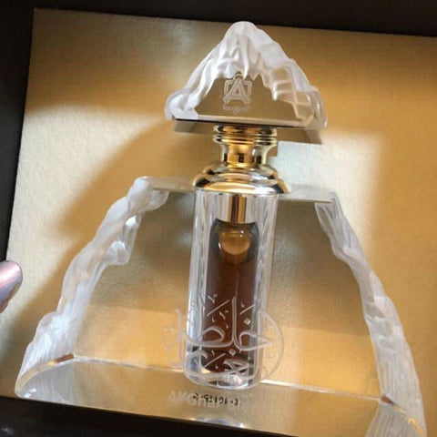 Al Ghar Blend concentrated perfume oil by Abdul Samad Al Qurashi in a 12ml glass bottle with a black cap and elegant label.