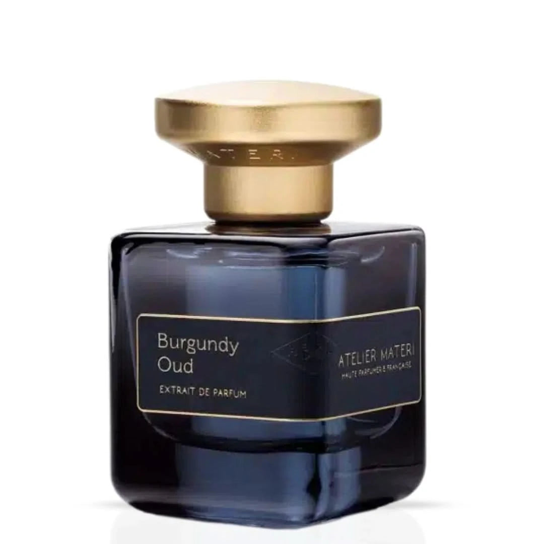 Atelier Materi Burgundy Oud Extrait de Parfum 50 ml – burgundy perfume bottle