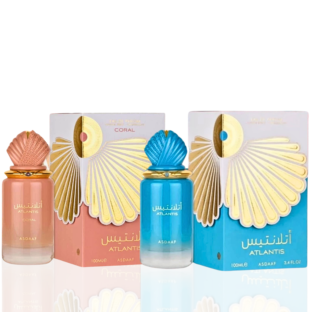 Atlantis Blue & Coral Atlantis - EDP Sprays 100ML (3.4 OZ) By Asdaaf, Long Lasting Scents, Arabian Perfumes For Men & Women. (Value Pack) - Intense Oud