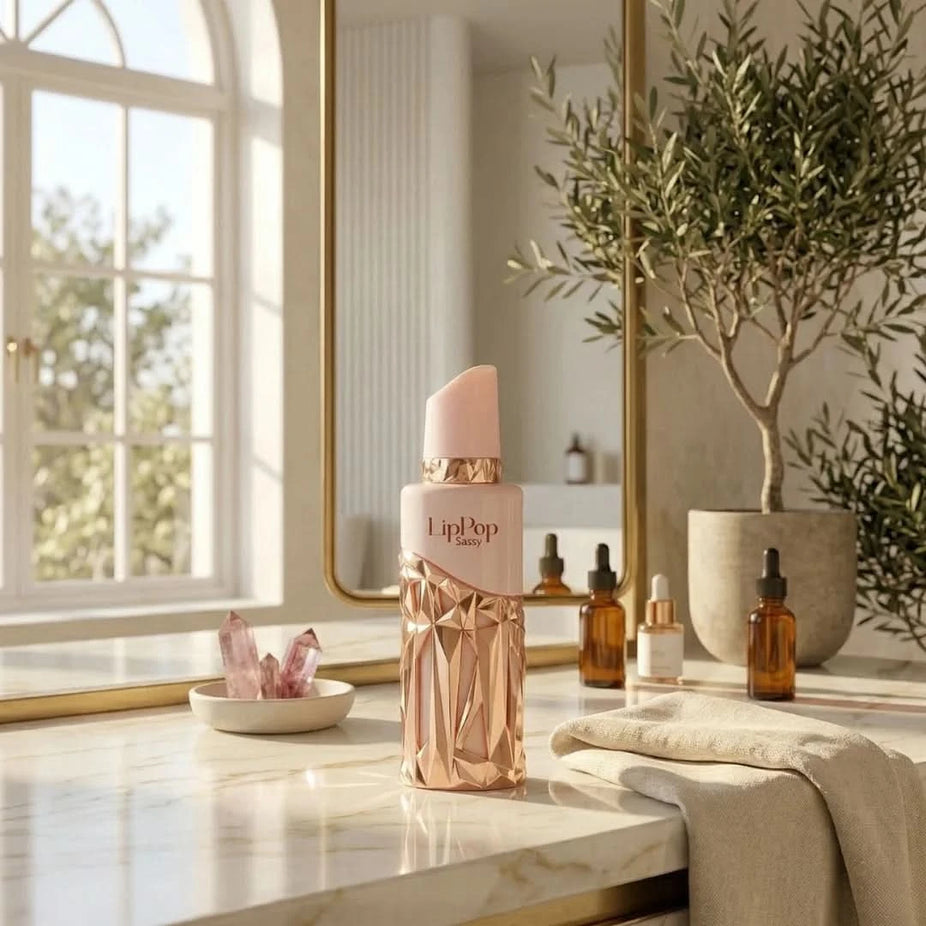 Bubbliz Lippop Sassy Eau De Parfum Spray by Elite Risala, 100ml bottle, elegant design, showcases the perfume bottle.