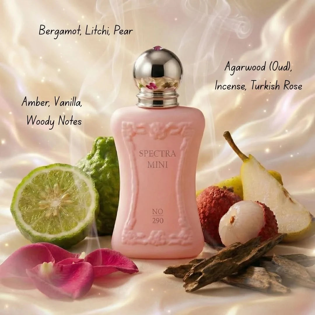 Spectra Mini No. 290 Eau De Parfum spray 25ml bottle, elegant packaging, showcasing a luxurious fragrance for women.