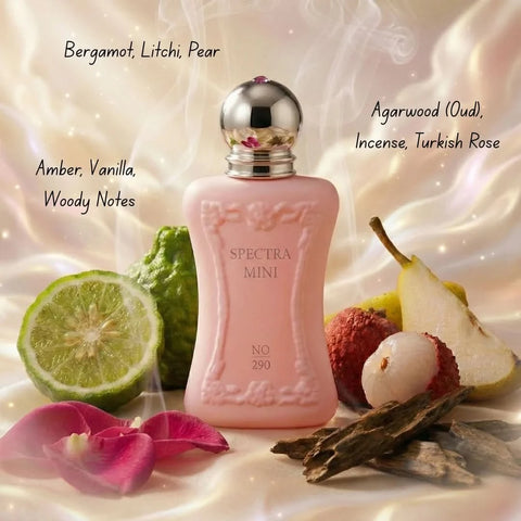 Spectra Mini No. 290 Eau De Parfum spray 25ml bottle, elegant packaging, showcasing a luxurious fragrance for women.