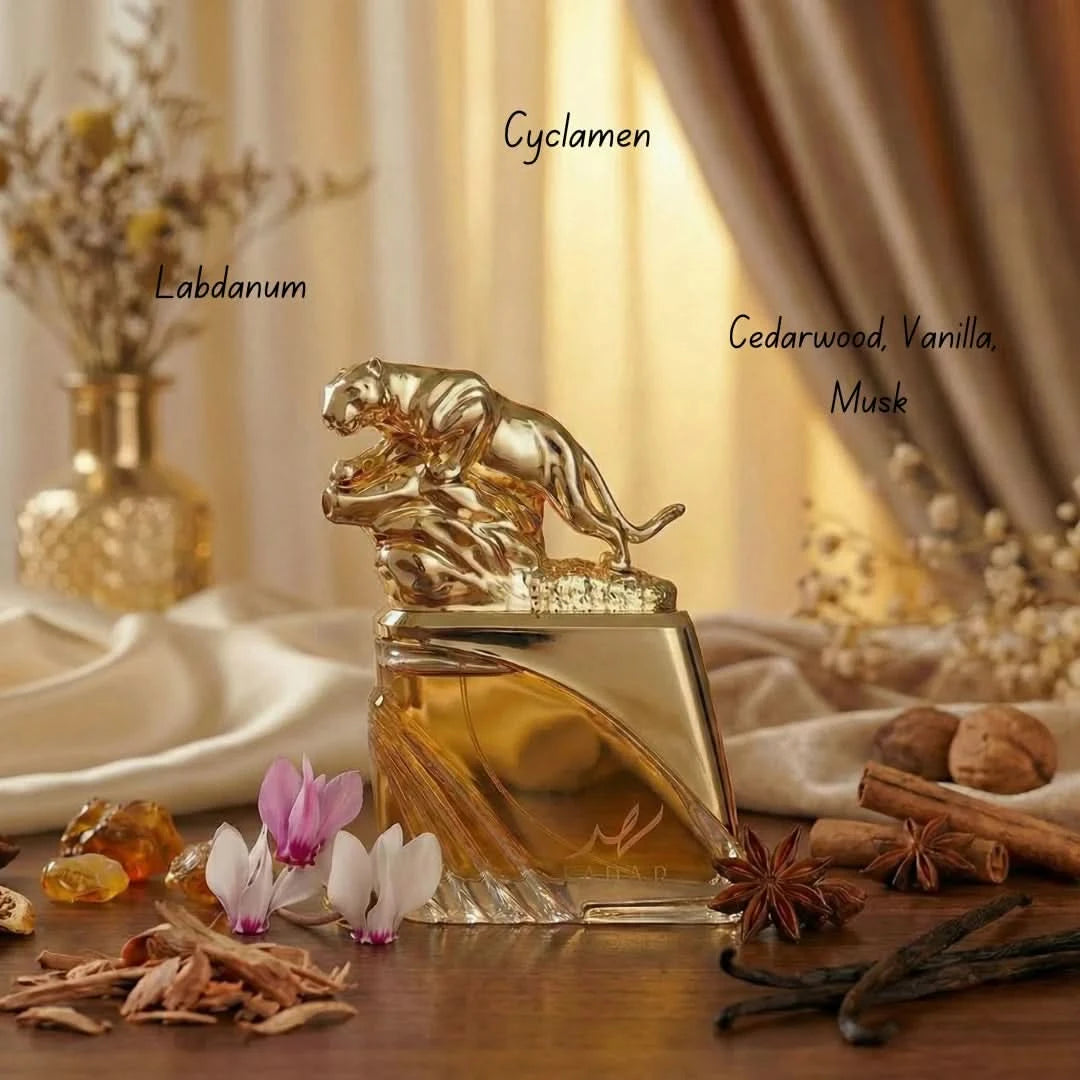 Arabiyat Prestige Fahad Regal Eau de Parfum spray 100ml, featuring elegant bottle design and luxurious fragrance.