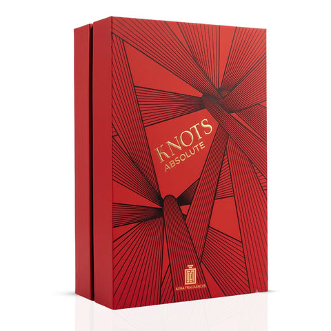 Aura by Aura Knots Absolute Eau de Parfum spray 100ml, elegant fragrance bottle with floral and woody notes.