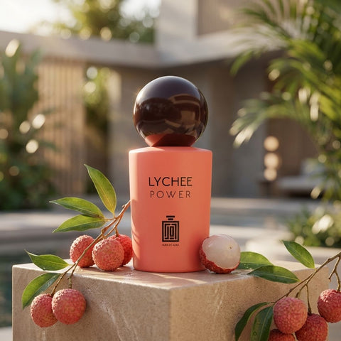 Aura by Aura Lychee Power Eau de Parfum spray 100ml featuring a sleek bottle and vibrant packaging.