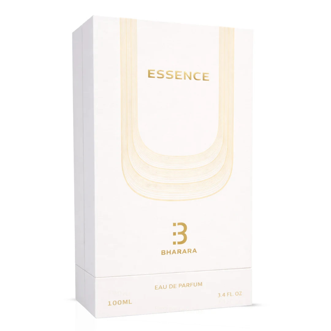 Bharara Essence Eau de Parfum Spray 100ml bottle, elegant design, showcasing the perfume’s packaging and branding.