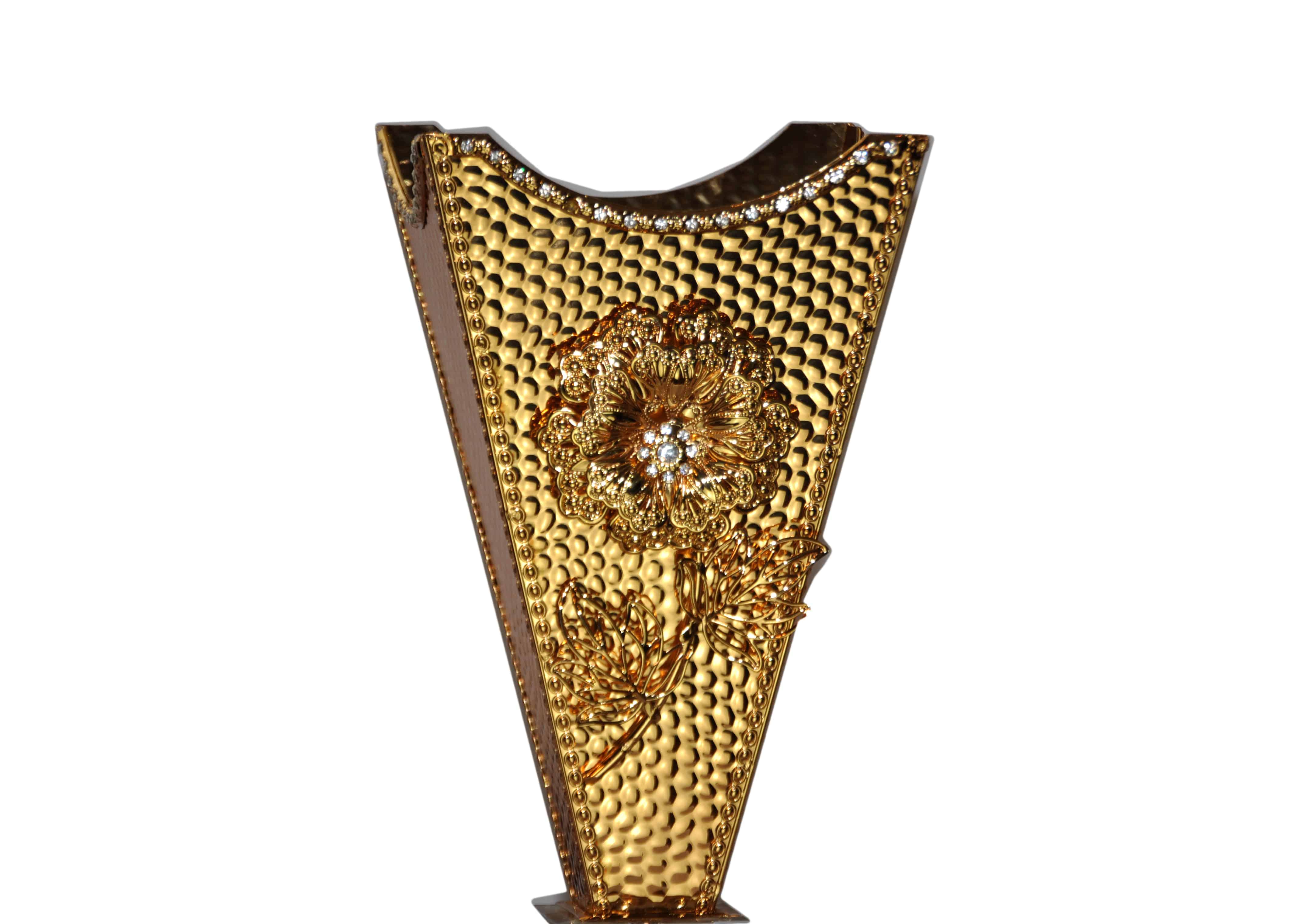 Arab Incense Bakhoor Burner - 15 inch Golden by Intense Oud - Intense oud