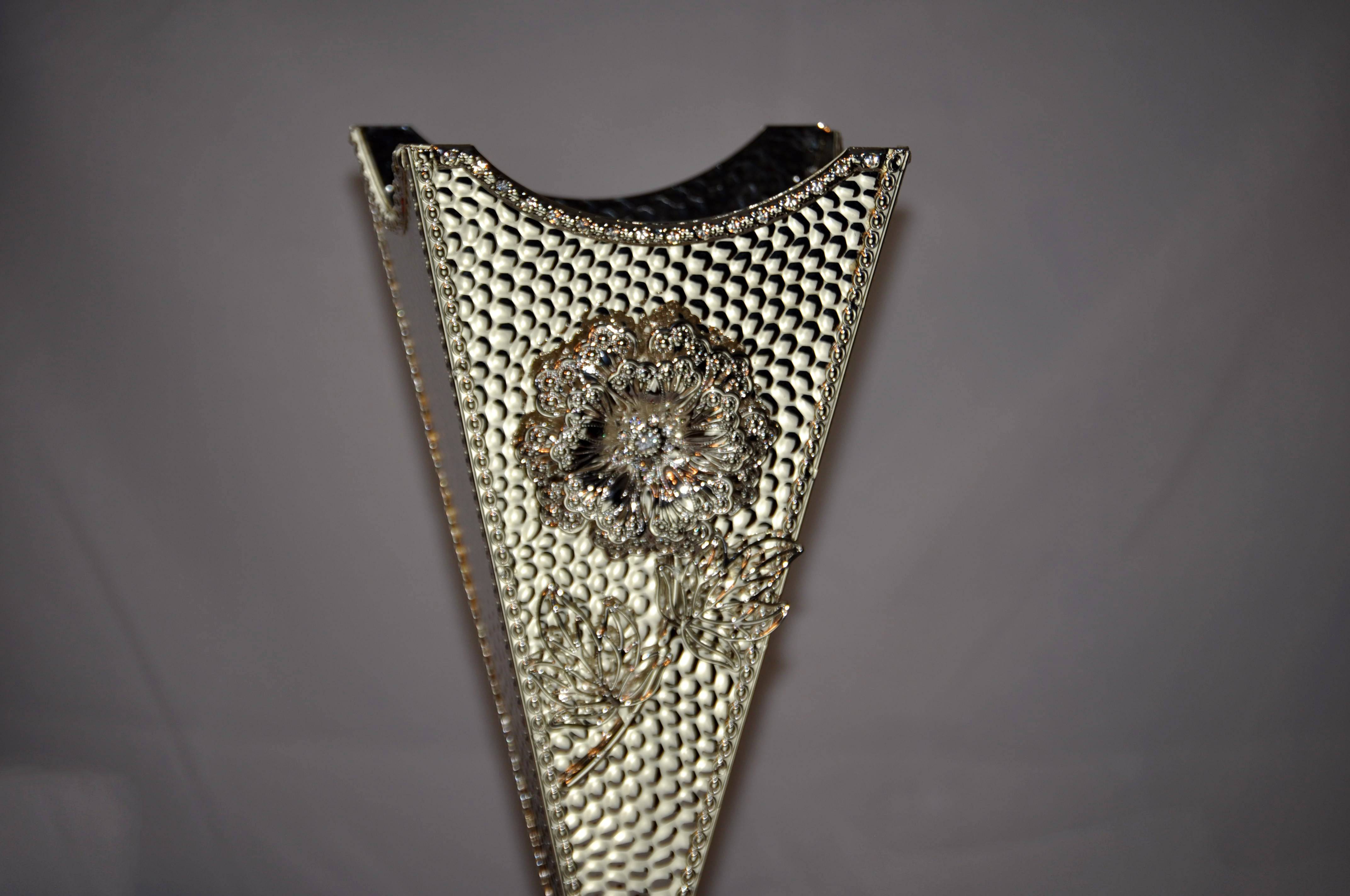 Arab Incense Bakhoor Burner - 15 inch Silver by Intense Oud - Intense oud