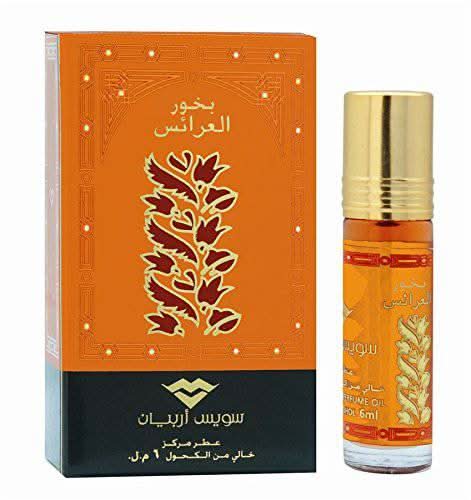 Bakhoor Al Arais CPO by Swiss Arabian, 6 mL concentrated perfume oil bottle with elegant packaging and branding.