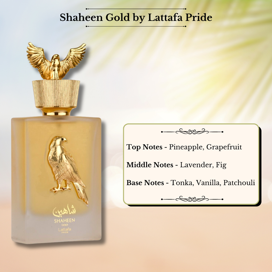 Bundle of Elite Flora EDP and Shaheen Gold EDP by Intense Oud, 100ml bottles, featuring floral and gold-inspired fragrances.