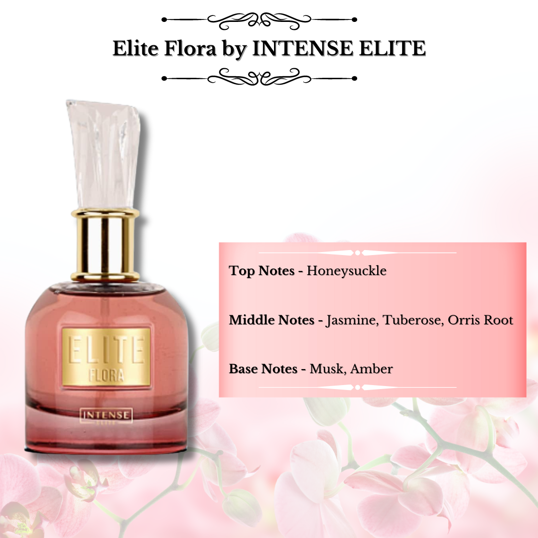 Elite Flora For Women EDP 100ML (3.4 OZ) By Intense Elite & Crave Extreme For Men EDP 100ML (3.4 OZ) By Intense Elite. (VALUE PACK) - Intense Oud