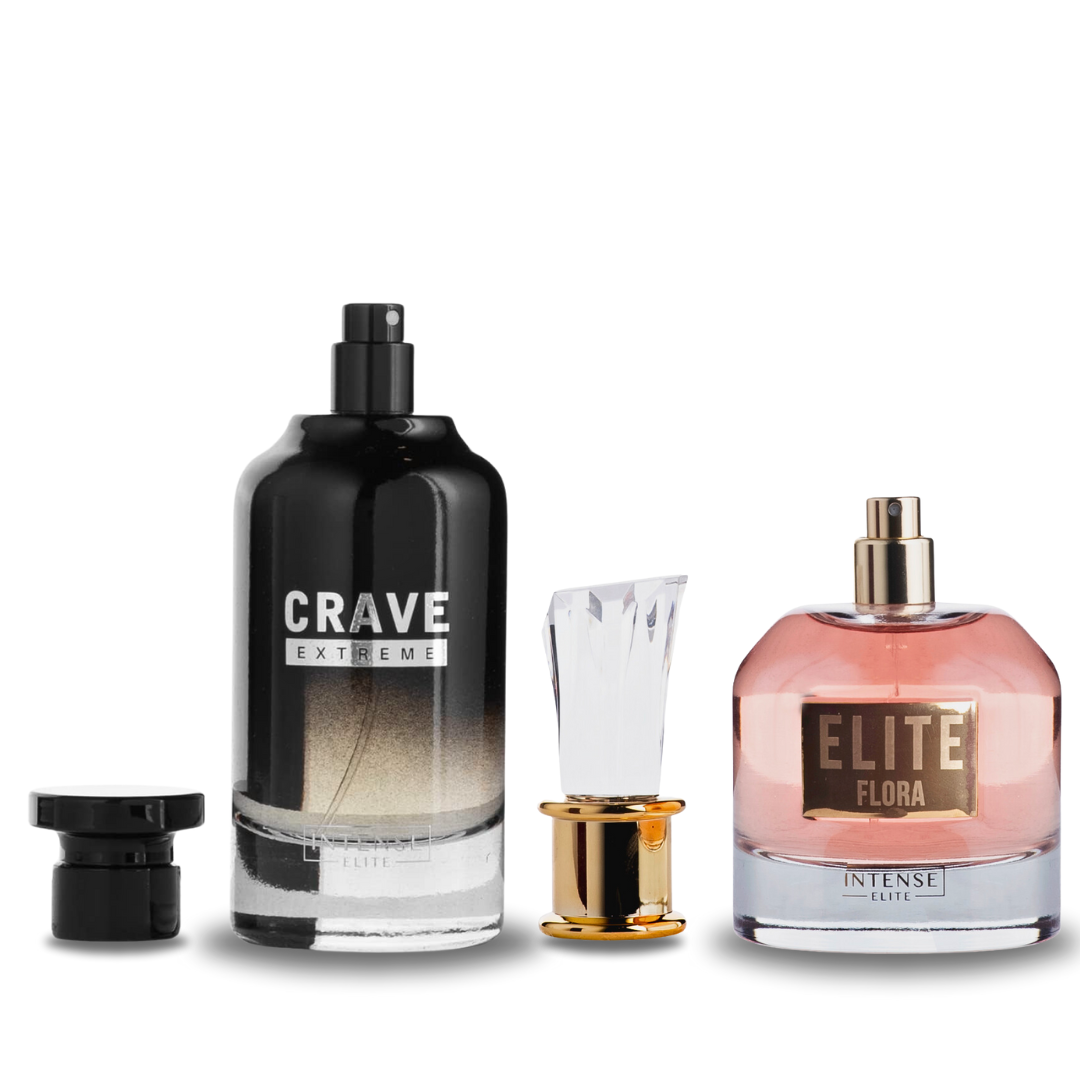 Elite Flora For Women EDP 100ML (3.4 OZ) By Intense Elite & Crave Extreme For Men EDP 100ML (3.4 OZ) By Intense Elite. (VALUE PACK) - Intense Oud