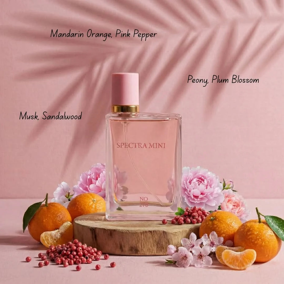Spectra Mini No. 276 Eau De Parfum spray, 25ml, in a sleek bottle, showcasing the elegant fragrance design.