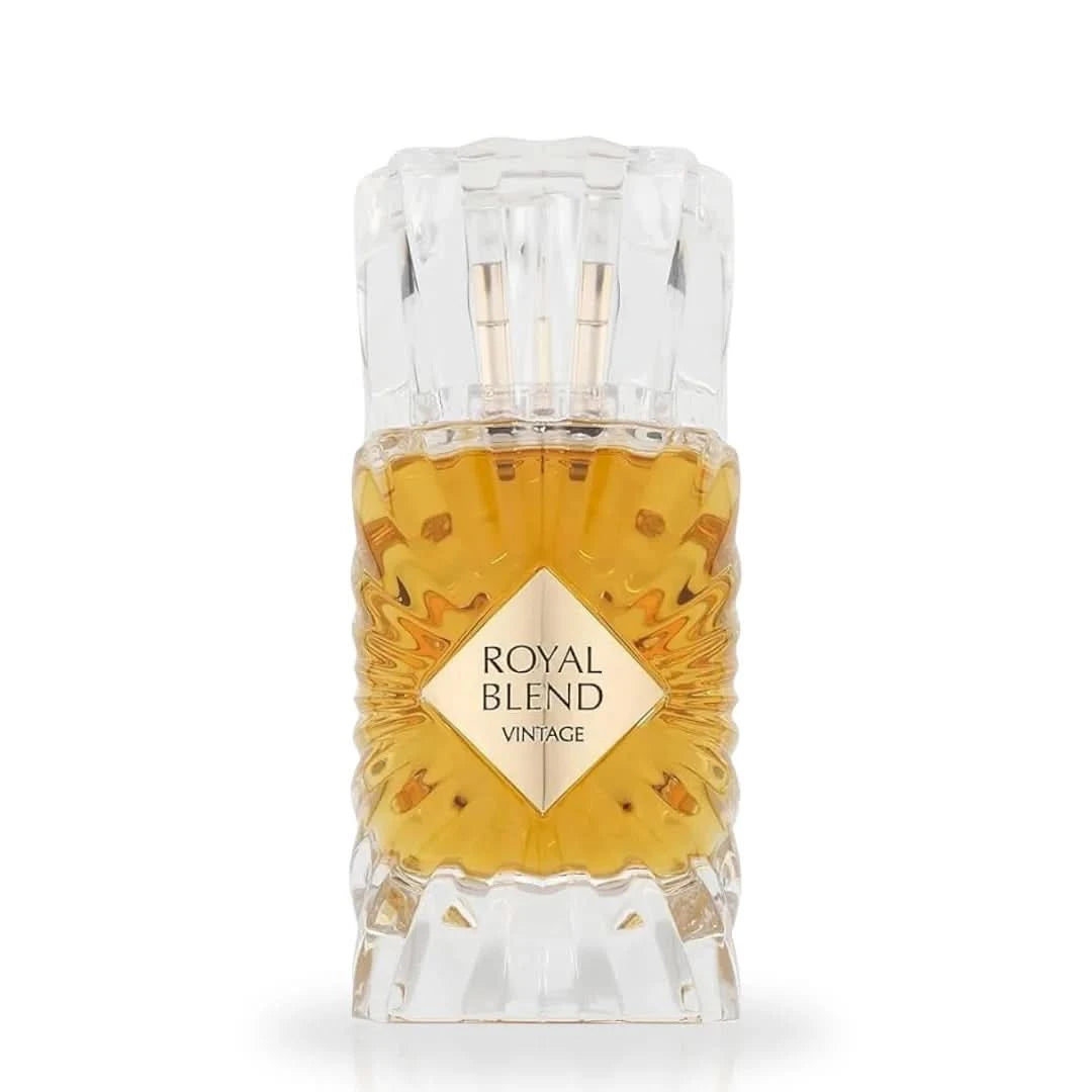 French Avenue Royal Blend Vintage Extrait de Parfum Spray 100ml, elegant EDP bottle with intricate design.
