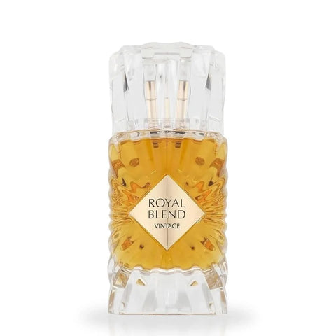 French Avenue Royal Blend Vintage Extrait de Parfum Spray 100ml, elegant EDP bottle with intricate design.