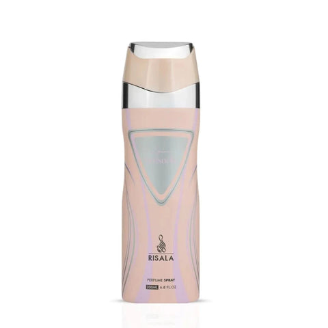 Risala Sensuelle Eau de Parfum spray and perfumed body spray bundle, 100ml and 200ml, featuring floral and citrus notes.