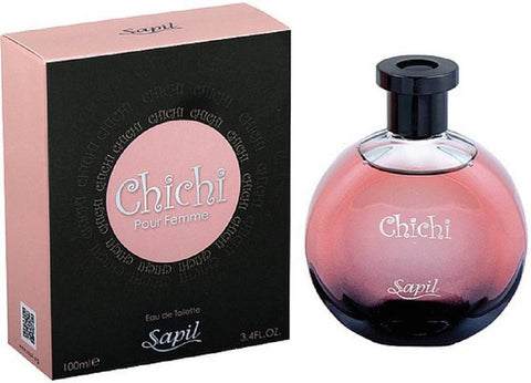 Chichi Black for Women EDT - 100 ML (3.4 oz) by Sapil (BOTTLE WITH VELVET POUCH) - Intense oud