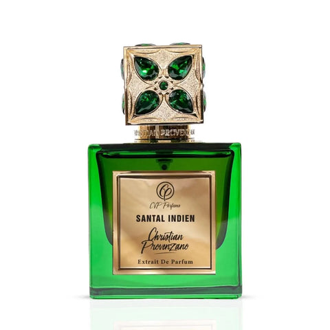 Christian Provenzano Santal Indien Extrait de Parfum 100 ml – glass bottle with gold accents