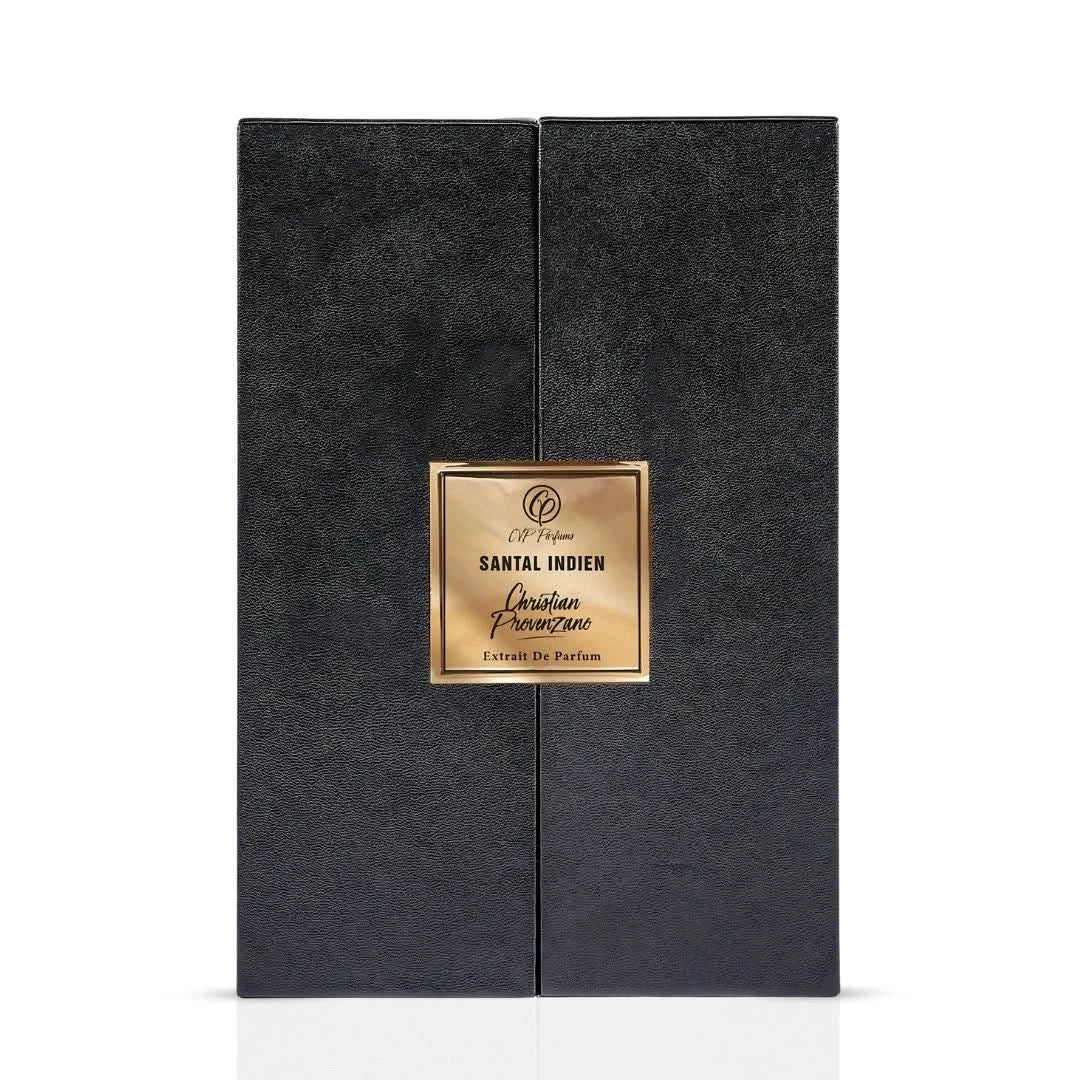 Christian Provenzano Santal Indien Extrait de Parfum 100 ml – bottle and packaging with gold accents