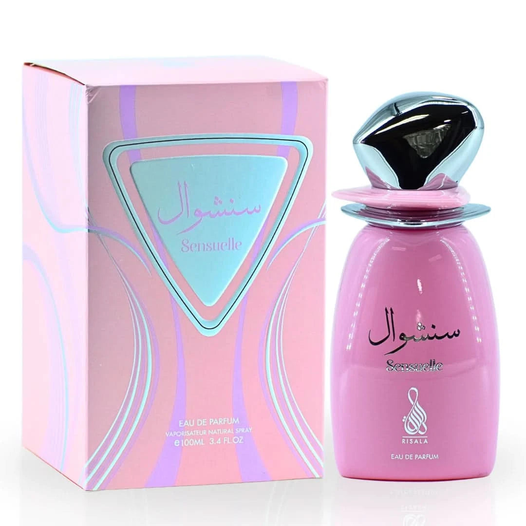 RISALA Sensuelle Eau de Parfum spray and perfumed body spray bundle, featuring 100ml parfum and 200ml body spray, elegant packaging.