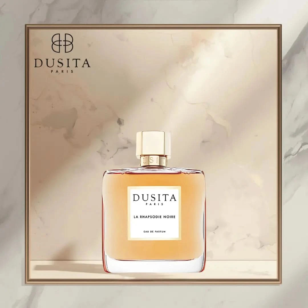 Dusita Paris La Rhapsodie Noire Eau de Parfum 100ml bottle with elegant black and gold packaging.
