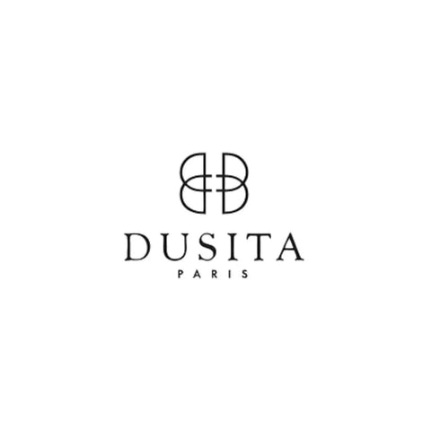 Dusita Paris La Rhapsodie Noire Eau de Parfum 100ml bottle with elegant black and gold design on a white background.