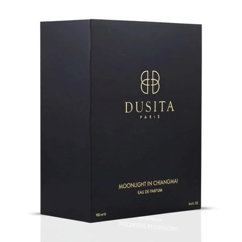 Dusita Paris Moonlight in Chiangmai 100ml Eau De Parfum bottle, elegant glass design with floral and citrus notes.