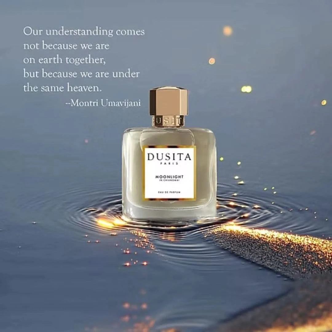 Dusita Paris Moonlight in Chiangmai 100ml Eau De Parfum bottle, elegant floral perfume with moonlit and citrus notes.