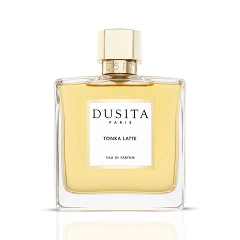 Dusita Paris Tonka Latte Eau de Parfum spray 100ml bottle with elegant packaging and floral and warm fragrance notes.