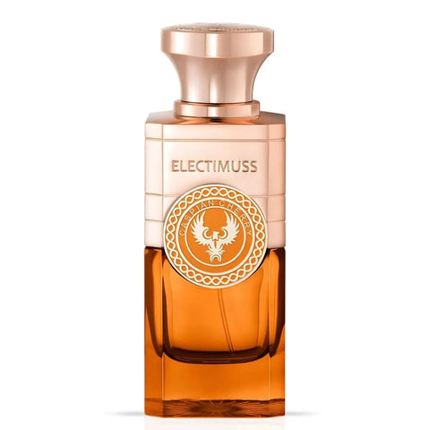Electimuss London Caspian Cherry parfum spray 100ml EDP bottle with elegant design and gold accents.