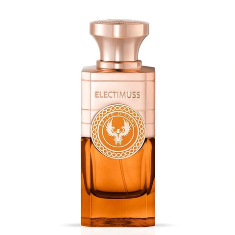 Electimuss London Spice D'Arno Eau de Parfum spray bottle, 100ml, featuring elegant packaging and fragrance details.