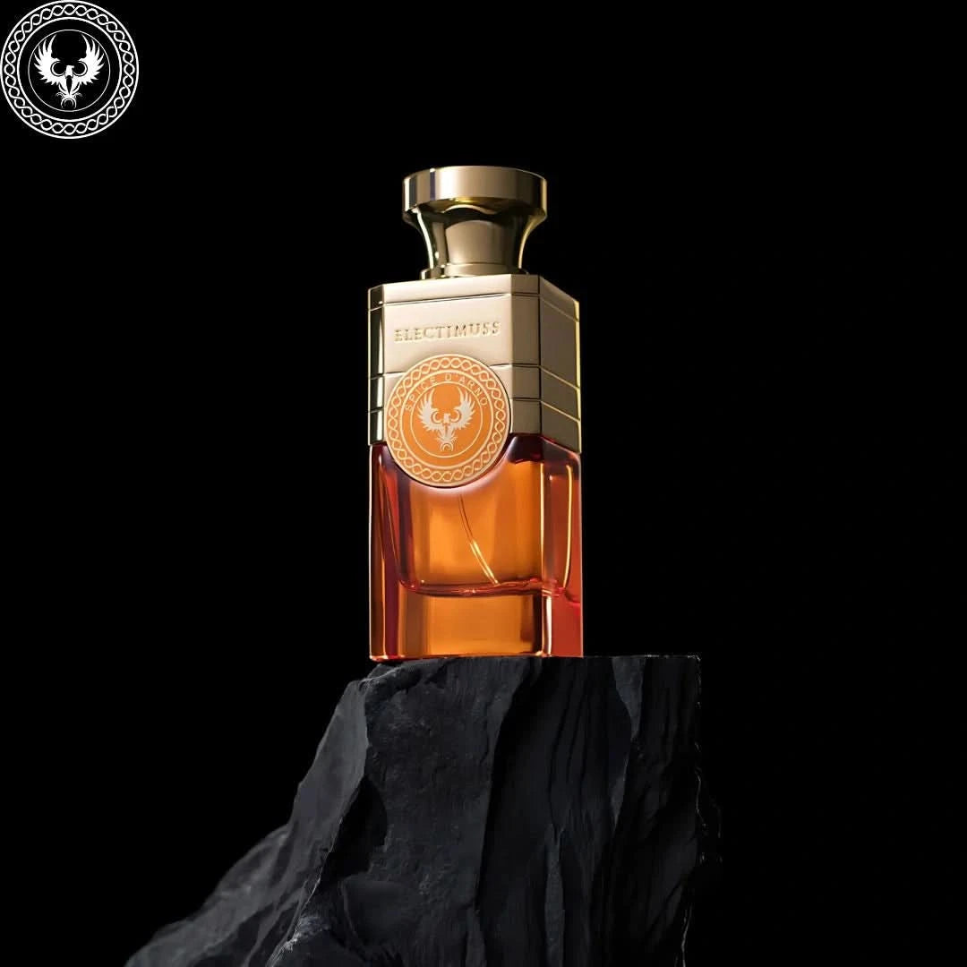 Electimuss London Spice D'Arno Parfum Spray 100ml, elegant bottle of EDP extrait de parfum with rich, warm spice notes.