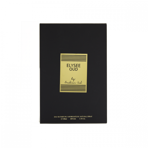 Elysee Oud Eau de Parfum 100ML by Arabian Oud bottle with a sleek design and elegant label.