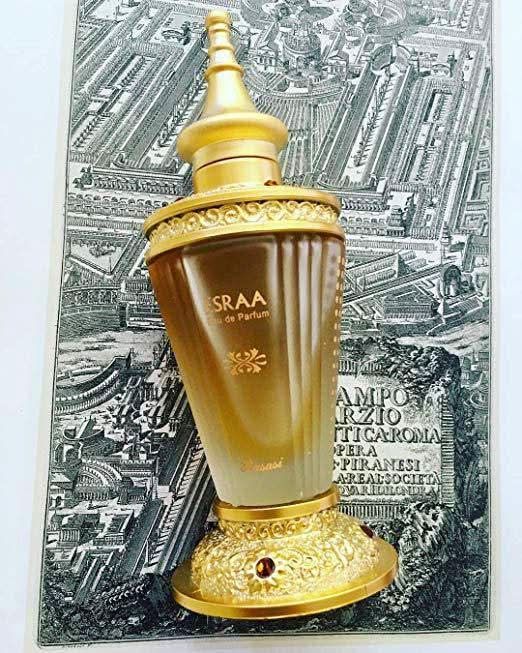 Esraa CPO concentrated perfume oil by Rasasi in a 30ML bottle, featuring elegant packaging and a luxurious fragrance.