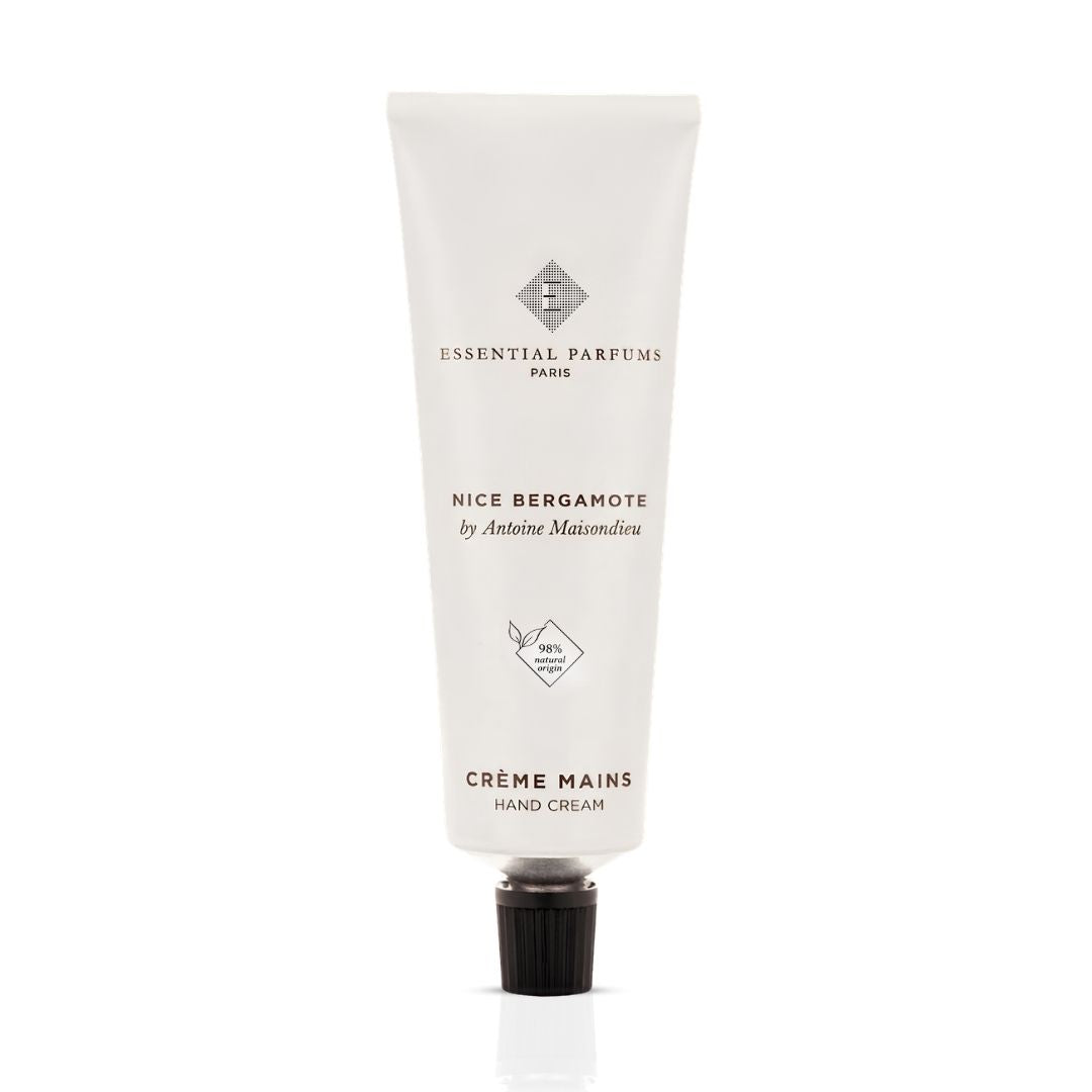 Essential Parfums Nice Bergamote hand cream 50ml jar, featuring a smooth texture and citrus-inspired fragrance.
