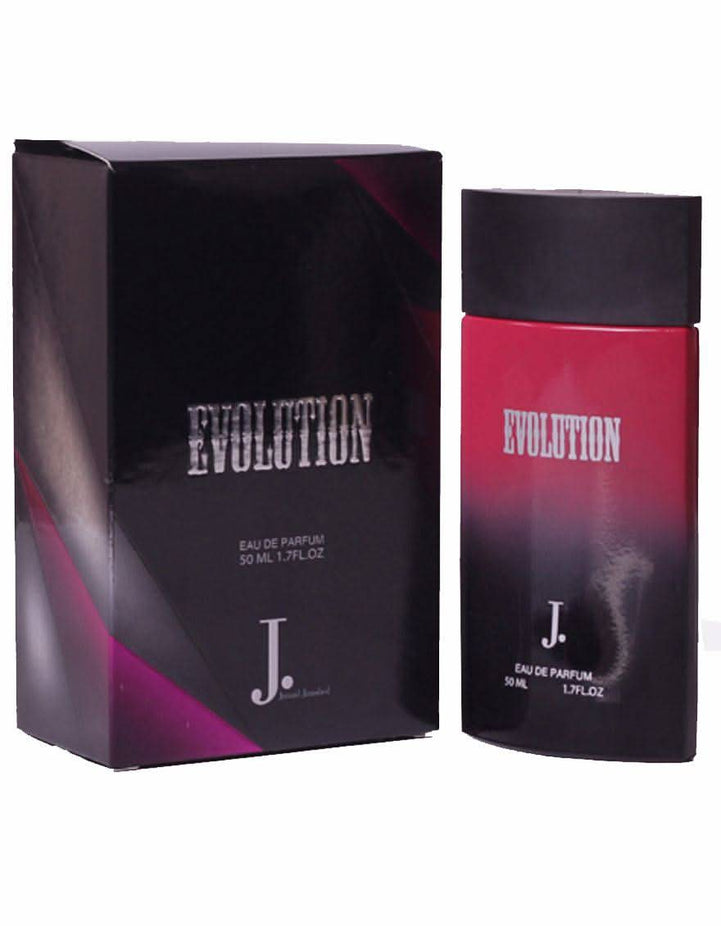 Junaid Jamshed Evolution for Men Eau De Parfum 100 ML box with sleek packaging and branding on the perfume box.