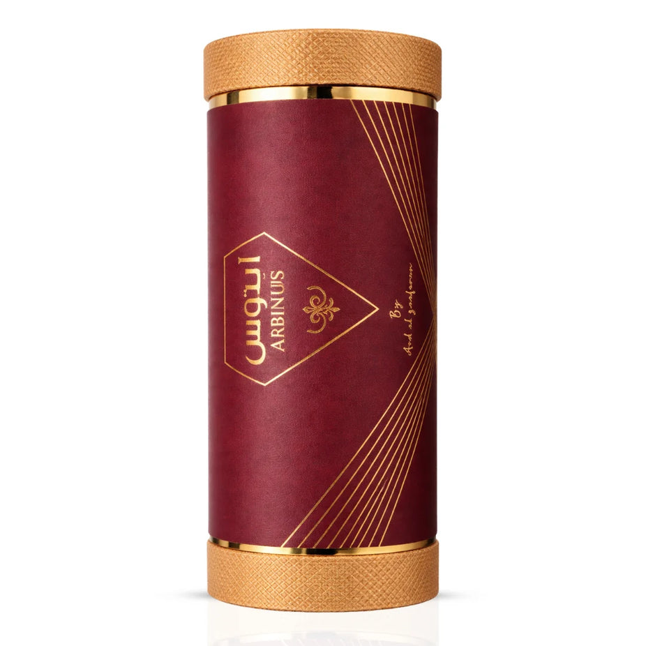 Aabinus Eau de Parfum Spray by Ard Al Zaafaran, 100ml bottle, elegant glass container with a sleek cap, on a neutral background.
