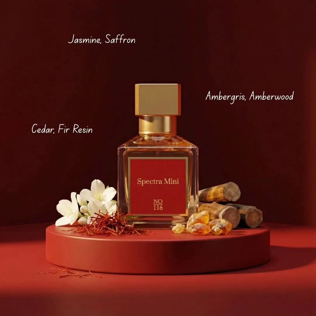 Spectra Mini No. 116 Eau De Parfum spray in 25ml bottle, featuring elegant packaging and fragrance details.