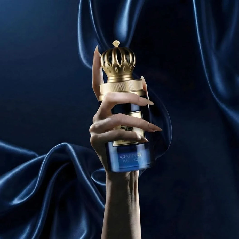 Arabiyat Prestige Hamdan The Sheikh Eau de Parfum spray 75ml, elegant bottle with luxurious design, for men and women.