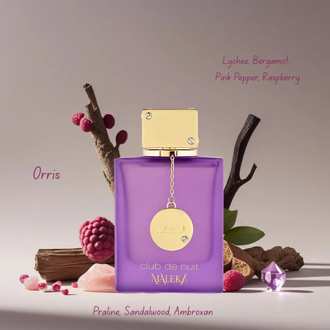 Bundle of Intense Oud Sensuos Night and Club De Nuit Maleka Eau de Parfum sprays, featuring luxurious fragrances in 100ml and 105ml bottles.