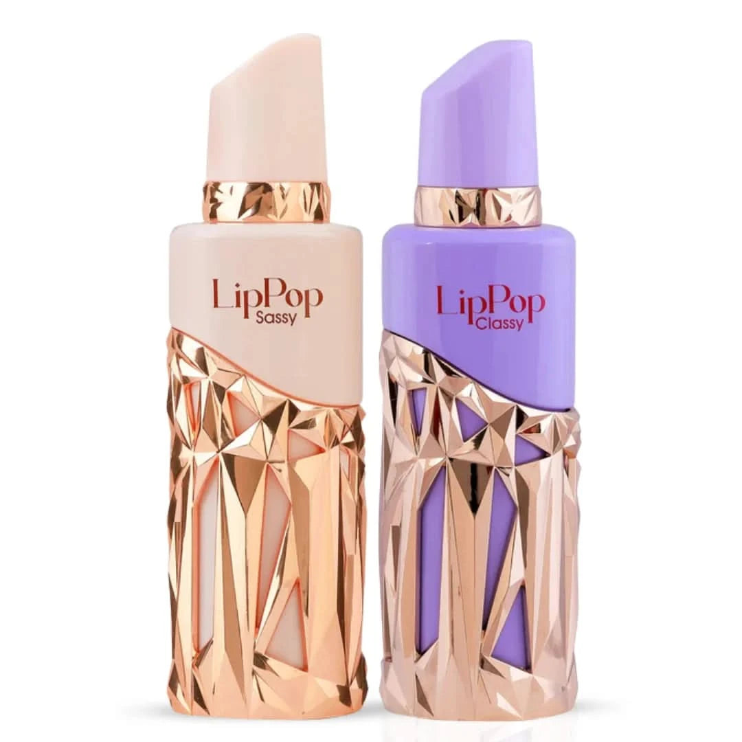 Elite Risala Bubbliz Lippop Sassy and Classy perfume bundle, 100ml Eau de Parfum sprays in stylish bottles.