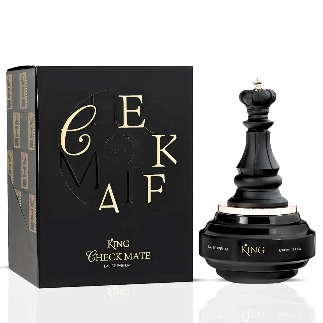 Armaf Checkmate Black Knight, White Knight, King and Queen Checkmate Eau De Parfum 100ml collection bottles.