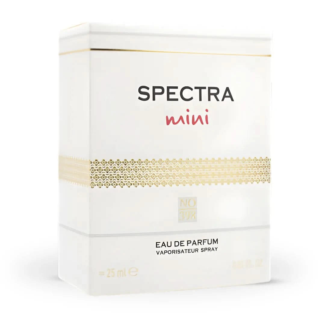 Spectra Mini No. 398 Eau De Parfum spray bottle, 25ml, with elegant packaging and sleek design.