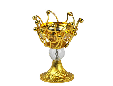 Arab Incense Bakhoor Burner - 5 inch Golden by Intense Oud - Intense oud