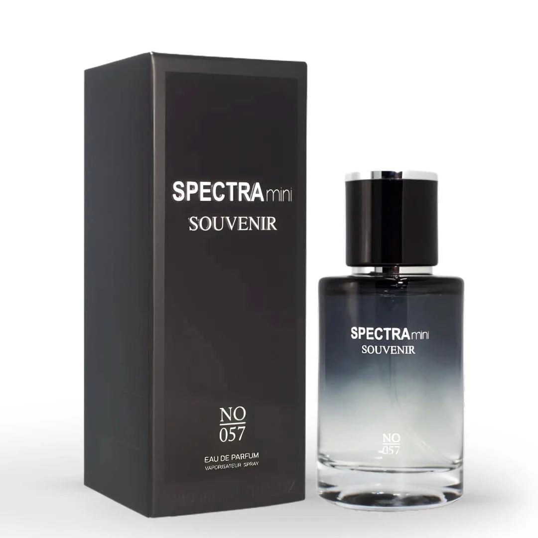 Spectra Mini No. 057 Eau De Parfum spray 30ml bottle, elegant fragrance bottle with a sleek design.