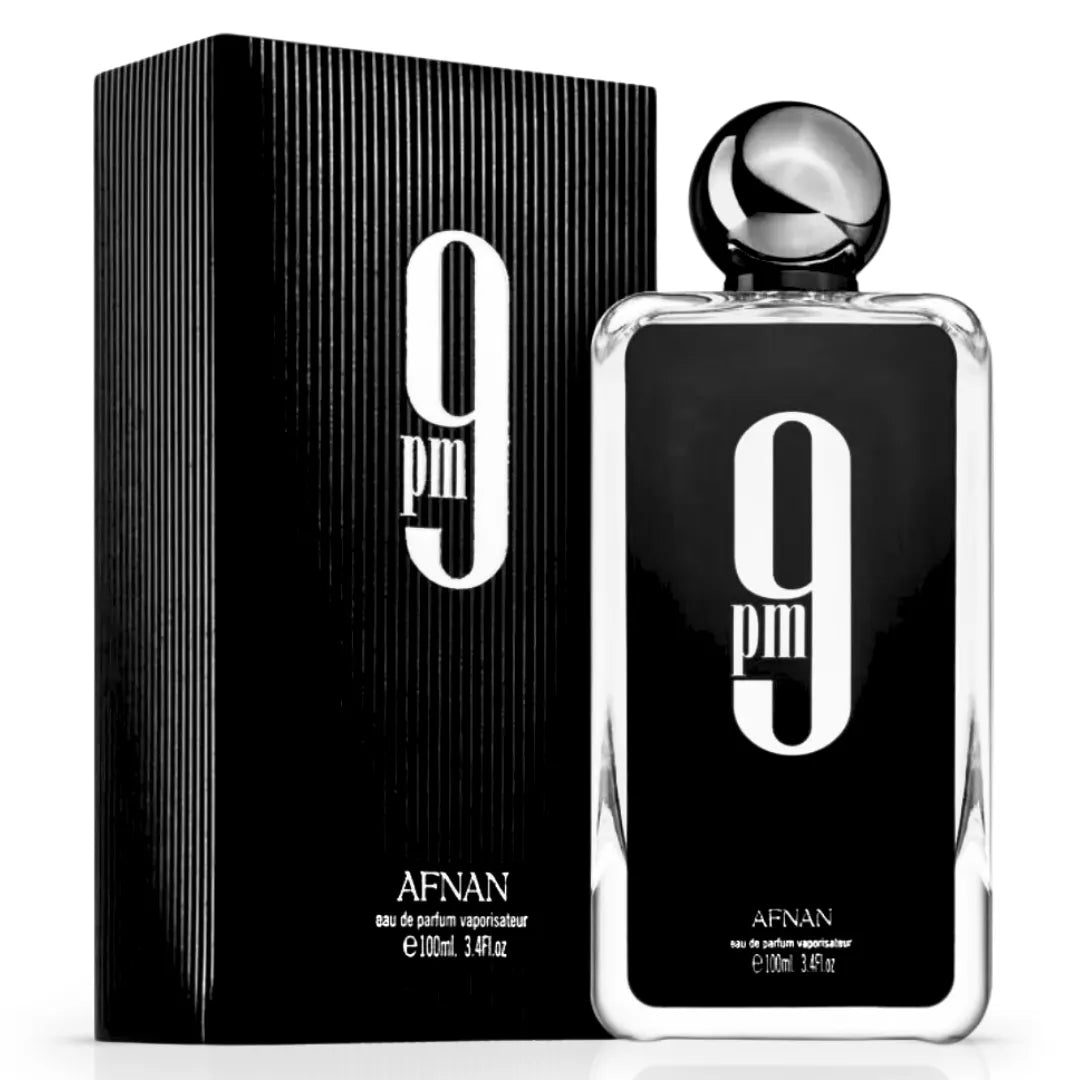 Afnan 9PM Rebel Night Out Elixir and Pour Femme Eau de Parfum 100ml spray, featuring elegant perfume bottles from the collection.