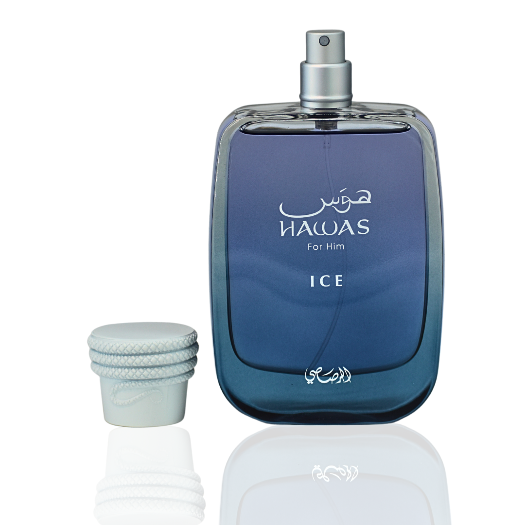 Hawas Ice EDP 100ML (3.4 OZ) By Rasasi (Velvet Pouch) - Intense Oud