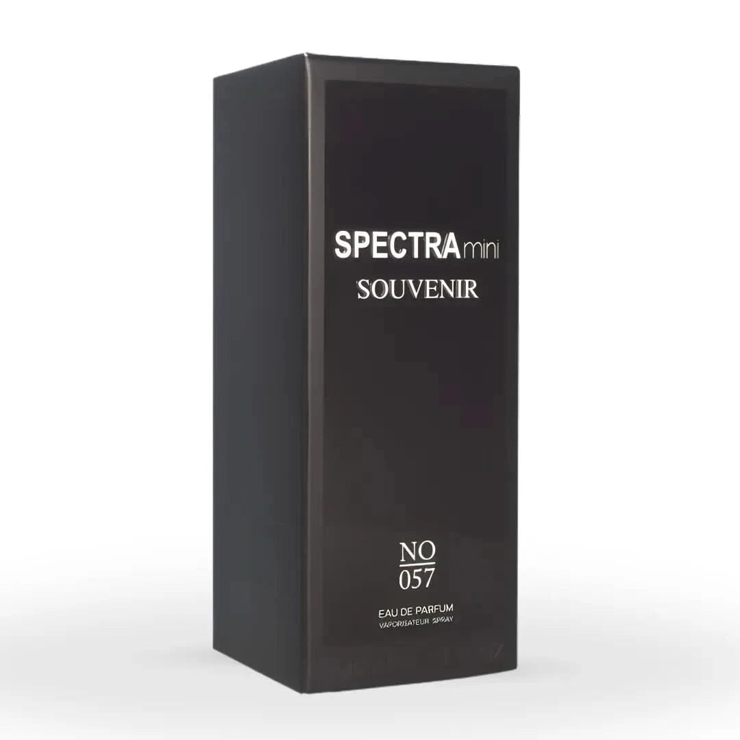 Spectra Mini No. 057 Eau De Parfum spray 30ml, elegant fragrance bottle with sleek design and minimal branding.
