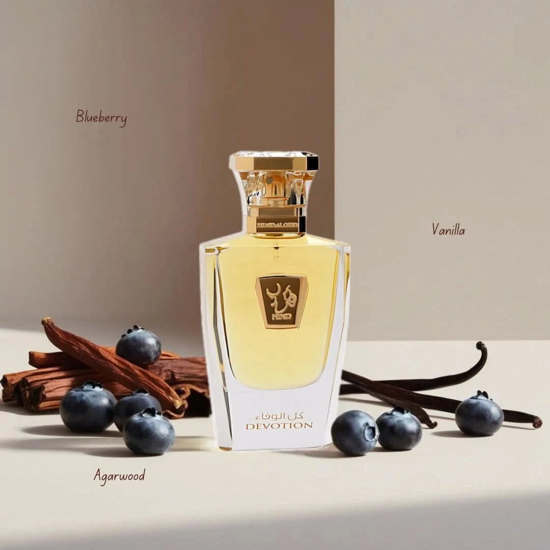 Hind Al Oud Devotion Eau de Parfum Spray 50ml, elegant bottle with floral and woody notes, luxurious scent for women
